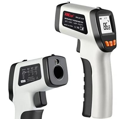 Imagen de Pistola de Termómetro Infrarrojo láser Digital ( 50 C a 550 C), Temperatura sin Contacto con Emisividad Ajustable y Pantalla LCD para Cocinar/Barbacoa/Horno pizza/Nevera/Coche