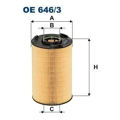 Imagen de FILTRON OE 646/3 Filtro de aceite Cartucho filtrante MAN: TGX, TGS