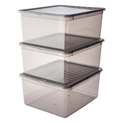 Imagen de keeeper Cajas de almacenaje con Air Control System, Set 3 unidades, x 18 L, Bea, Transparente
