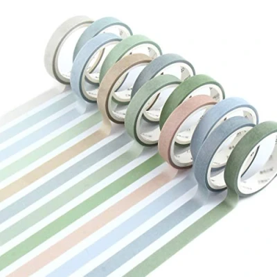 Imagen de Yubbaex 12 Rollos Washi Tape Set, de Cinta Adhesiva Decorativa para Scrapbooking DIY Manualidades