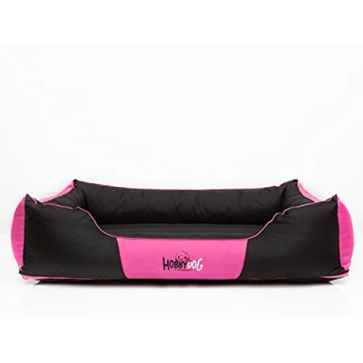 Imagen de Bjird Cama Perro Cuna para Perros Dormir, con Funda de Cordura Extraíble (Lavable a 30) Pequeños y Grandes Sofa 140 x 115 cm Rosado