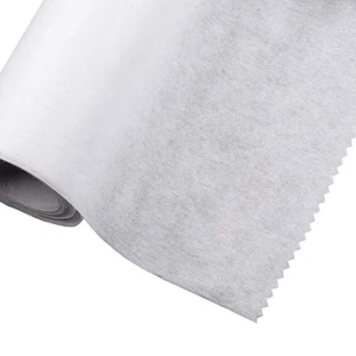 Imagen de Tela de entretela termoadhesiva para planchar, peso medio, 75 cm ancho, 2 metros, color blanco (no tejido)