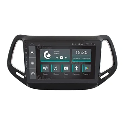 Imagen de JF Sound car audio system 031JCA XDAB Autorradio de Ajuste Personalizado Compatible con Jeep Compass Android GPS Bluetooth WiFi Dab USB Pantalla táctil Full HD 10&quot;