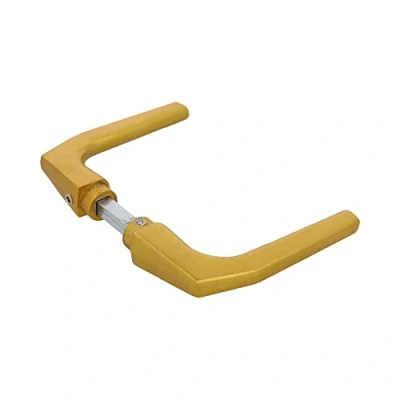 Imagen de Amig Juego de Manillas sin Placa para Puertas Mod. 2114 104 x 56 mm Diseño Elegante y Sencillo Manija Agarre Ergonómico Aluminio Dorado
