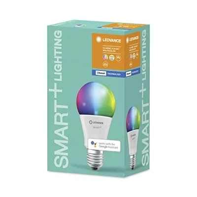 Imagen de LEDVANCE Lámpara Smart LED, Bluetooth, E27, color de luz variable (2000 6500K), colores RGB cambiables, sustituye lámparas incandescentes 60W,controlable con Google y Alexa, SMART+ BT MULTICOLOUR