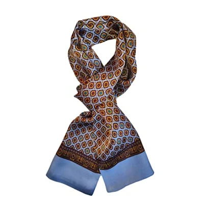 Imagen de UK_Stone 100% seda Paisley flores pañuelo de cuello bufanda los hombres, Nº 9, Größe: 160*28cm(62,4&quot;x 10,92&quot;)