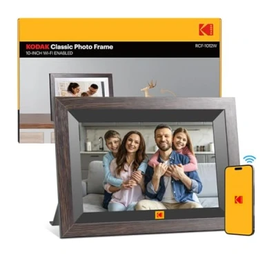 Imagen de KODAK Marco de Fotos Digital WiFi 10.1 Pulgadas, Memoria Incorporada 32GB, Pantalla Táctil para HD 1280x800 IPS, Soporte Multilingüe, Rotación Automática, Compartir Instantáneamente y Videos