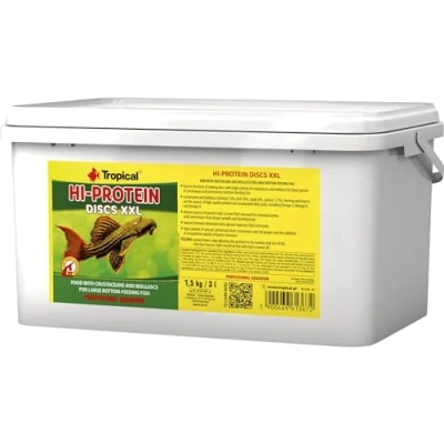 Imagen de HI Protein DISCS XXL 3L / 1,5kg Alimento con crustáceos y moluscos para Grandes Peces comedores de Fondo
