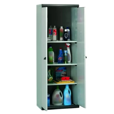 Imagen de Garofalo Scik Basic Recycled Armario alto de resina (PVC) 2 puertas Color Gris, V02.17.501