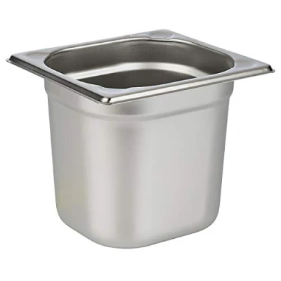 Imagen de APS 81606 Recipiente GN 1/6, acero inoxidable Gastronorm, dimensiones 175 x 160 mm/altura 150 mm/volumen 2,4 litros