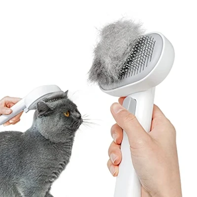 Imagen de aumuca Cepillo para Gatos Autolimpiante, Peine Pelo Corto y Largo CepilloGatos Quitapelo Adecuado Perro, Gato, Conejo Eliminar el Muerto Masaje