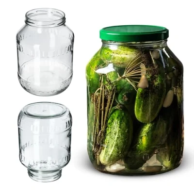 Imagen de KADAX Weckgläser 2,5L, Einmachglas zum Einlegen fi100 mm, Einmachgläser Sturzglas, Vorratsglas, Gurkengglas, Konservenglas Rundgläser Einweckgläser (1 pieza, ohne Deckel)