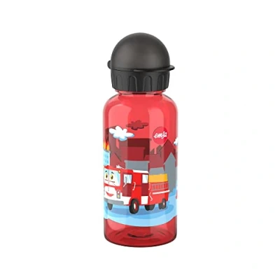 Imagen de Emsa N30512 Kids Tritan Botella Capacidad: 0,4 litros 100% seguro/práctica/higiénica/hermética/inofensiva Robusta Diseño: Brigada Fire