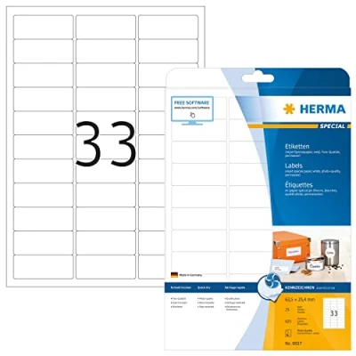Imagen de Herma 8837 Etiquetas para impresoras (825 unidades), blanco