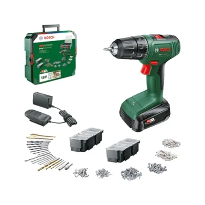 Imagen de Bosch Home and Garden Destornillador de Batería 18 V 1.5 Ah Li Ion, Incluye 1 Batería, Cargador, Bolsa, T