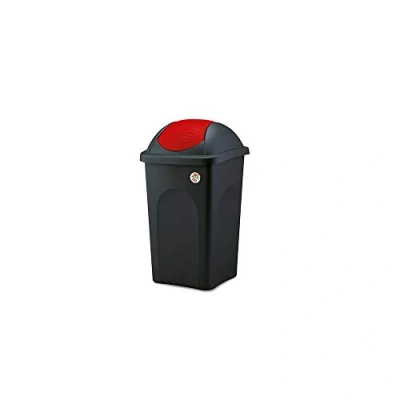 Imagen de Stefanplast Bascula Multipat, Polipropileno, Negro/Rojo, 60 lt