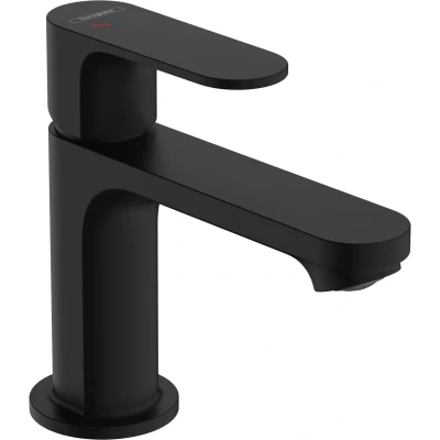 Imagen de hansgrohe Rebris S Grifo monomando de lavabo 80 CoolStart con vaciador automático, negro mate, 72513670