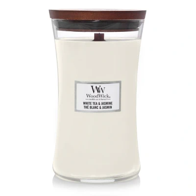 Imagen de WoodWick Scented Candle Large White Tea &amp; Jasmine 18 cm / ø 10