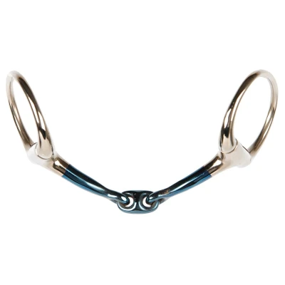 Imagen de Harry&#039;s Horse Bus filete Sweet Iron anatómico doble articulación 13mm 13,5 RVS