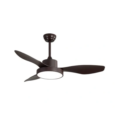 Imagen de Abrila Ventilador DC HAYATE Color Marrón con tres Aspas 6 Velocidades Ajustables 3 Temperaturas de Luz Mando a Distancia Incluido