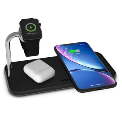 Imagen de Zens Cargador Rapido Inalambrico 10W + Apple Watch Stand Negro