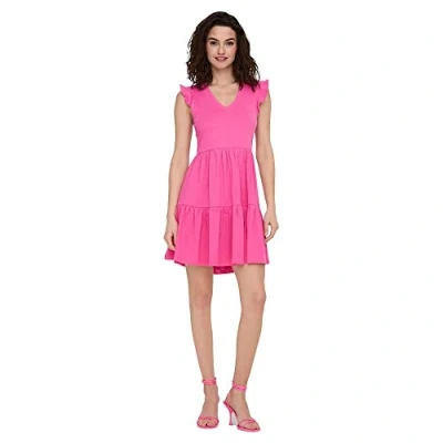 Imagen de ONLY RÜSCHEN Vestido informal, Mujer, Talla: Large, Shocking pink