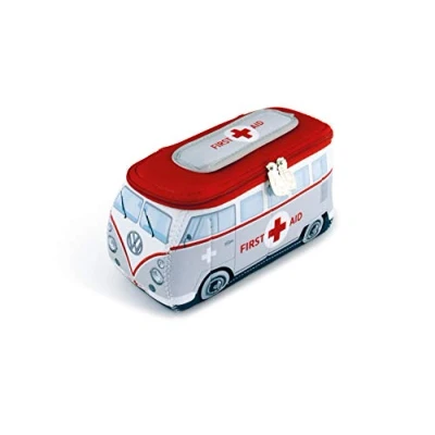 Imagen de BRISA VW Collection Volkswagen Bolsa de Maquillaje cosmético sartículos tocador Neopreno T1 Camper Bus (Primeros Auxilios/Gris/Pequeña)