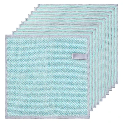 Imagen de 10Pcs Paños Bicapa de Alambre&amp;Fibra Vegetal,19*19CM Trapos,Wire Dishwashing Rags,Lavar Platos for Wet and Dry,Non Scratch Cocina Dishcloth,Limpieza para Manchas Difíciles Platos,Ollas,Estufas