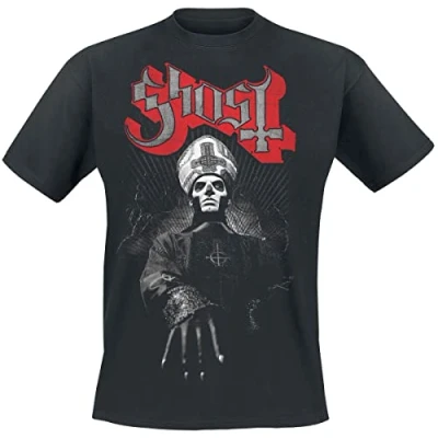 Imagen de Ghost Ring Photo Hombre Camiseta Negro 3XL 100% algodón Vorne Bedruckt Regular