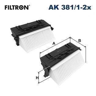 Imagen de FILTRON AK 381/1 2x Filtro de aire 97 193 306 Cartucho filtrante MERCEDES BENZ: GLC Coupé, Clase C Berlina, ML