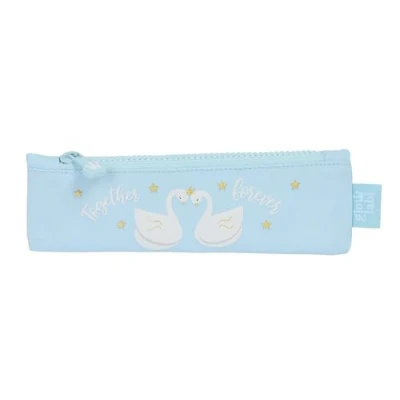 Imagen de Glowlab CISNES Estuche Escolar, Infantil, Niño, Ideal para Niños de 5 a 14 Años, Cómodo y Versátil, Calidad Resistencia, 20x60 cm, Color Azul Claro