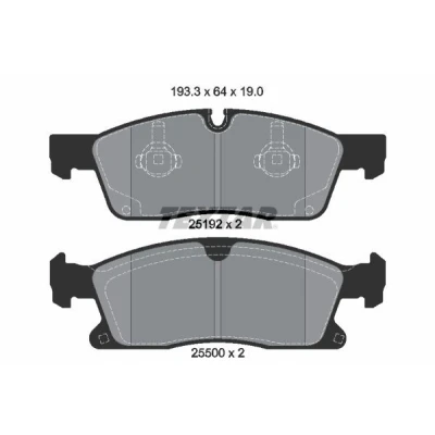 Imagen de TEXTAR 2519201 Juego de pastillas freno preparado para indicador desgaste MERCEDES BENZ: GL, GLS, GLE SUV