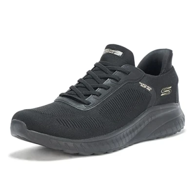 Imagen de Skechers Wide Fit BOBS Squad Chaos Zapatillas, Mujer, Talla: 38, Black Zapatos