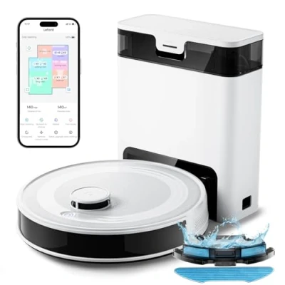 Imagen de LEFANT Robot Aspirador y Fregadora M2 Pro, Navegación dToF, Autovaciado 45 Días, Evita Obstáculos 190PSD, Limpieza Personalizada, Mapeo Multiplanta, Succión 5500Pa, Autonomía 140Min, WiFi/App/Alexa