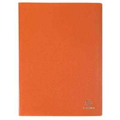 Imagen de Exacompta 8864E Opak Portadocumentos (polipropileno mate y opaco con fundas interiores lisas de alta transparencia, 60 120 vistas), color naranja