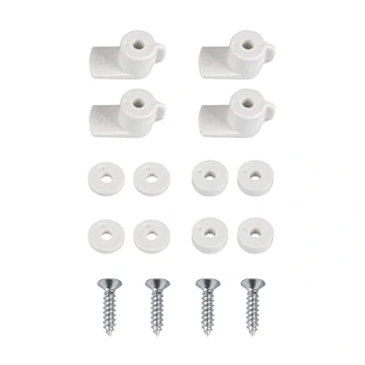 Imagen de Windhager Juego de Hojas mosquitera para Ventanas, Accesorios mosquiteras, repuestos Marco Tensor Ventana, Incl. Tornillos, fácil Montaje, 4 Piezas, Blanco