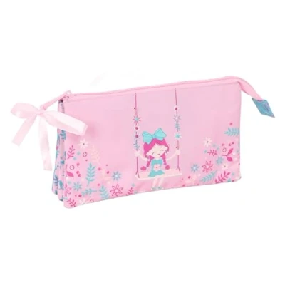 Imagen de GLOWLAB Kids Swing Portatodo Triple, Estuche Infantil, Niño, Ideal para Niños en Edad Escolar, Cómodo y Versátil, Calidad Resistencia, 22x3x12 cm
