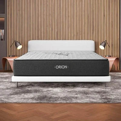 Imagen de COSMOS Colchón Viscoelástico 160x200 cm Altura 30 Orion Espuma HR y Blue Latex Firme, Transpirable, Hipoalergénico, Ergonómico Cara Invierno Verano, 7 Zonas Confort