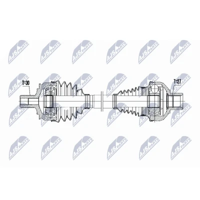 Imagen de NTY NPW ME 067 Árbol de Transmisión Eje delantero, derecha 505 automática MERCEDES BENZ: Clase B, A, CLA Coupé
