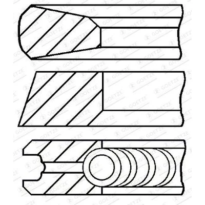 Imagen de GOETZE ENGINE 08 437500 00 Juego de Segmentos Pistón 130 LKZ Ring