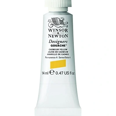 Imagen de Winsor &amp; Newton gouache profesional Designer&#039;s tubo de 14ml, color amarillo cadmio