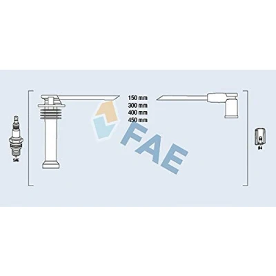 Imagen de FAE 85125 Juego de Cables Encendido FORD: Focus Mk1 Hatchback, FIESTA 5, Fusion Familiar, MAZDA: 2 Hatchback