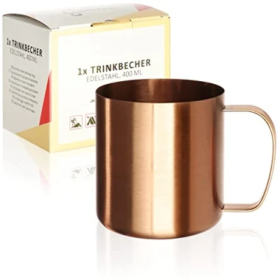 Imagen de Robin Goods® Vaso para Beber de Acero Inoxidable Rosa Acampar irrompible y sin BPA (1 Pieza Rosa)