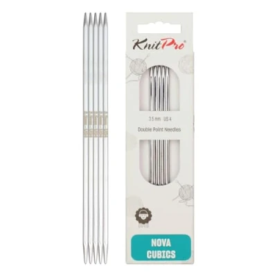 Imagen de KnitPro Agujas de doble punta Nova Cubics Alfileres tejer punta, 12,5 cm x 3,5 mm, paquete 5