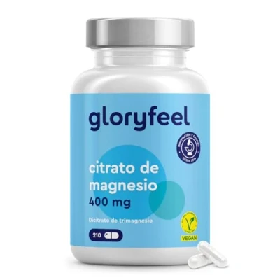 Imagen de Citrato de Magnesio 2500mg 400mg elemental al día 210 Cápsulas alta biodisponibilidad y dosificación Probado en laboratorio, sin aditivos