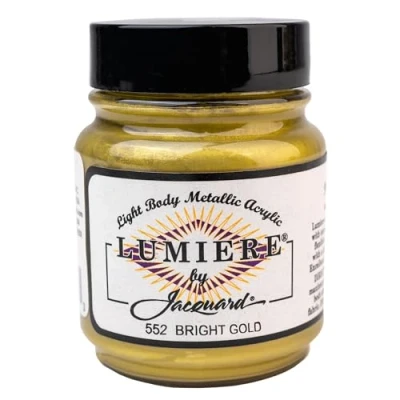Imagen de Jacquard Products Acrilico metallizzato Lumiere dipingere 2,25 once Bright Gold