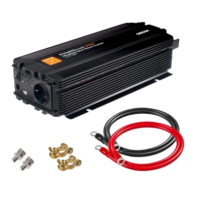 Imagen de OSRAM POWERinvert Pro Modified Sine Wave Inverter, convertidor de Onda sinusoidal Modificado, 12V DC 1000W, OEINVMA10, para Necesidades energéticas aisladas la Red