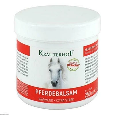 Imagen de Krauterhof by KrauterhofF Gel de calentamiento invernal (efecto fuerte) con lúpulo, milenrama, muérdago, bálsamo limón, hojas vid, castaño indias, 250 ml