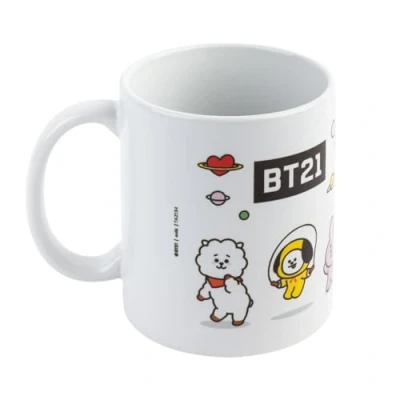 Imagen de Grupo Erik Taza BT21, Universtar desayuno cerámica 350ml te café Regalos originales, Tazas de