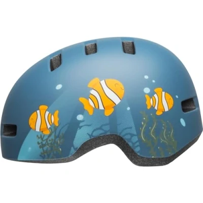 Imagen de BELL Casco Infantil Lil Ripper Ciclismo, Juventud Unisex, Pez Payaso Gris Mate Azul, Unisize 47 54cm